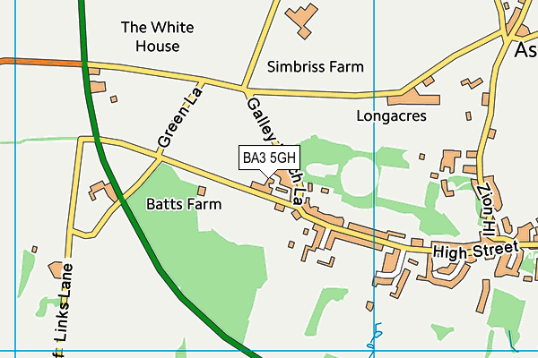 BA3 5GH map - OS VectorMap District (Ordnance Survey)