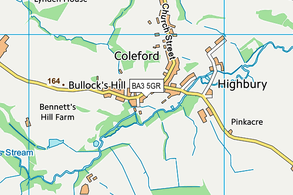 BA3 5GR map - OS VectorMap District (Ordnance Survey)