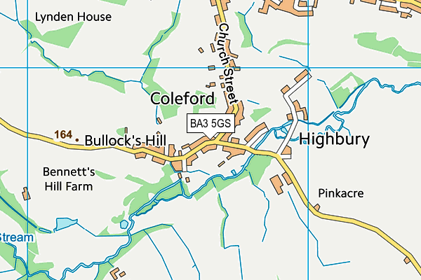 BA3 5GS map - OS VectorMap District (Ordnance Survey)