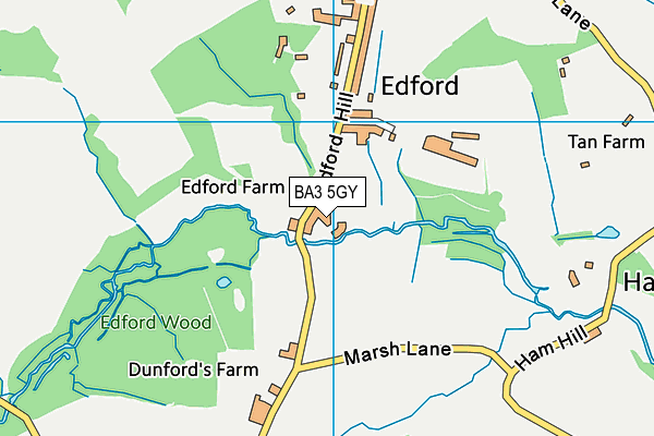 BA3 5GY map - OS VectorMap District (Ordnance Survey)