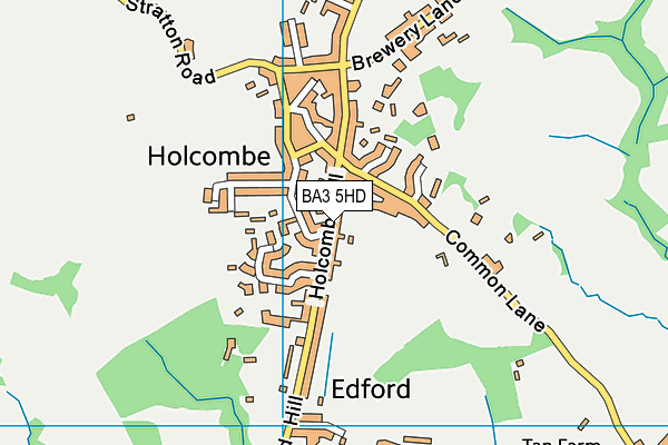 BA3 5HD map - OS VectorMap District (Ordnance Survey)