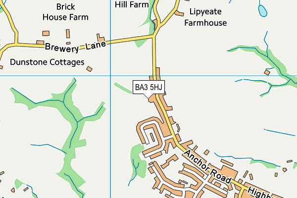 BA3 5HJ map - OS VectorMap District (Ordnance Survey)