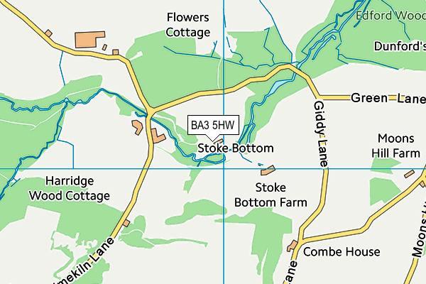 BA3 5HW map - OS VectorMap District (Ordnance Survey)