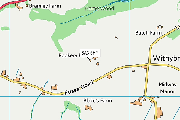 BA3 5HY map - OS VectorMap District (Ordnance Survey)