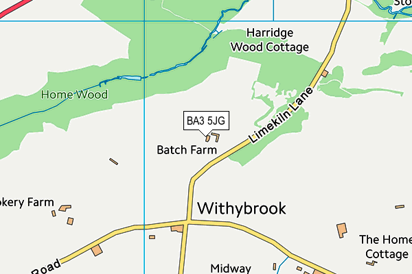 BA3 5JG map - OS VectorMap District (Ordnance Survey)