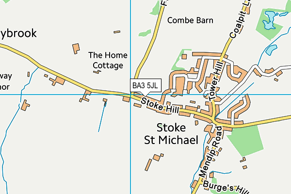 Stoke St Michael Playing Field map (BA3 5JL) - OS VectorMap District (Ordnance Survey)