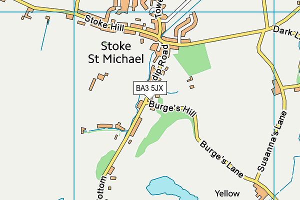 BA3 5JX map - OS VectorMap District (Ordnance Survey)