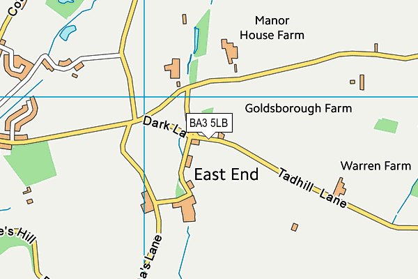 BA3 5LB map - OS VectorMap District (Ordnance Survey)