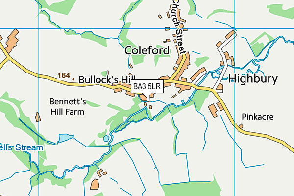 BA3 5LR map - OS VectorMap District (Ordnance Survey)