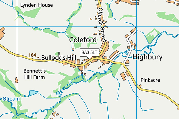 BA3 5LT map - OS VectorMap District (Ordnance Survey)