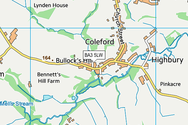 BA3 5LW map - OS VectorMap District (Ordnance Survey)