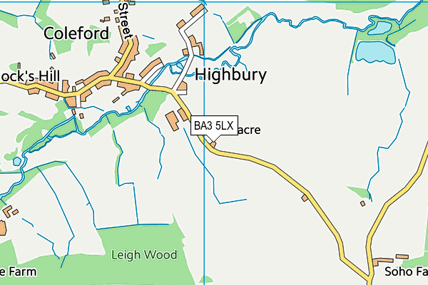 BA3 5LX map - OS VectorMap District (Ordnance Survey)