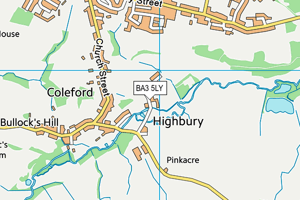 BA3 5LY map - OS VectorMap District (Ordnance Survey)