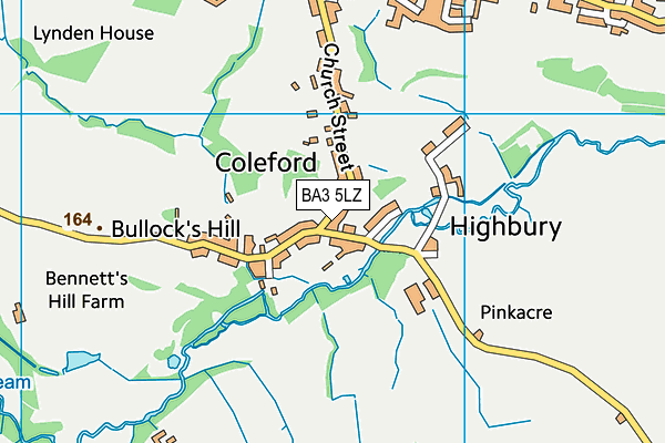 BA3 5LZ map - OS VectorMap District (Ordnance Survey)