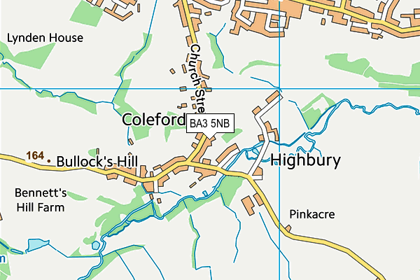 BA3 5NB map - OS VectorMap District (Ordnance Survey)