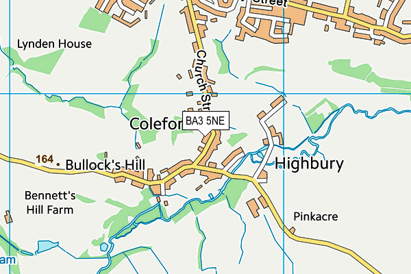 BA3 5NE map - OS VectorMap District (Ordnance Survey)