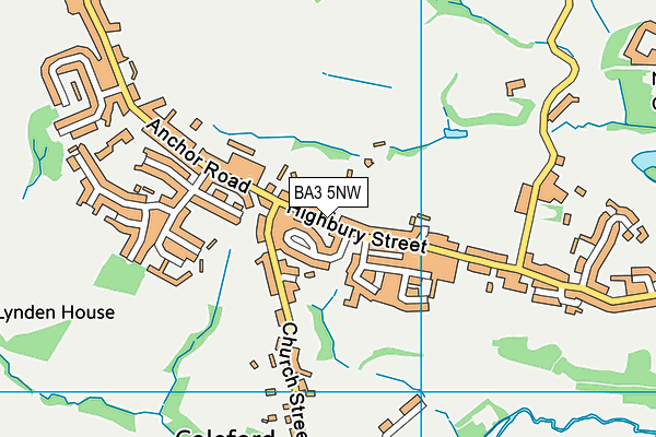 BA3 5NW map - OS VectorMap District (Ordnance Survey)