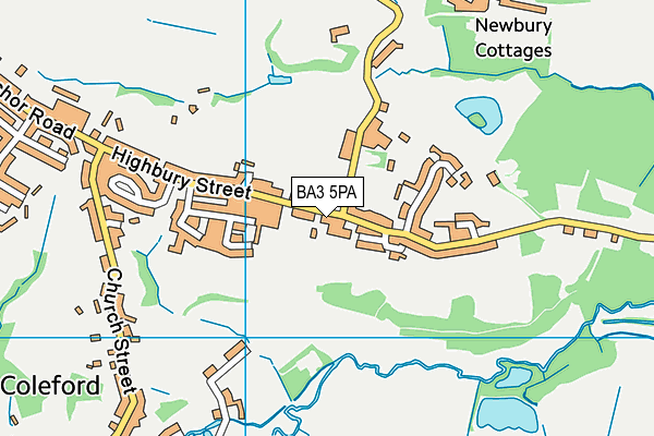 BA3 5PA map - OS VectorMap District (Ordnance Survey)