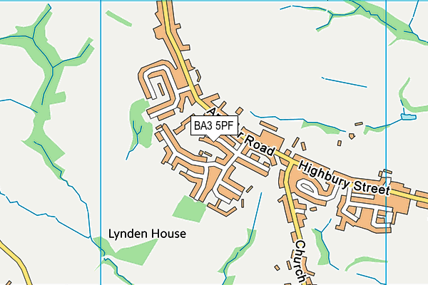 BA3 5PF map - OS VectorMap District (Ordnance Survey)