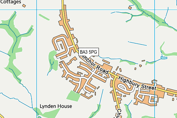 BA3 5PG map - OS VectorMap District (Ordnance Survey)