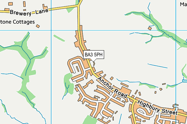 BA3 5PH map - OS VectorMap District (Ordnance Survey)