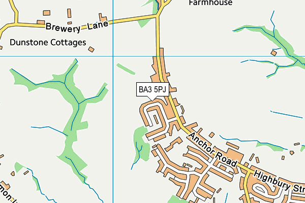 BA3 5PJ map - OS VectorMap District (Ordnance Survey)