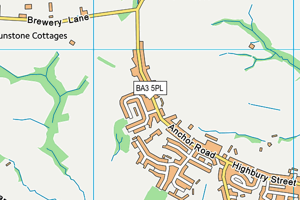 BA3 5PL map - OS VectorMap District (Ordnance Survey)