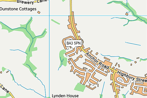 Bishop Henderson Church of England Primary School map (BA3 5PN) - OS VectorMap District (Ordnance Survey)