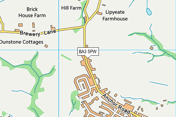 BA3 5PW map - OS VectorMap District (Ordnance Survey)