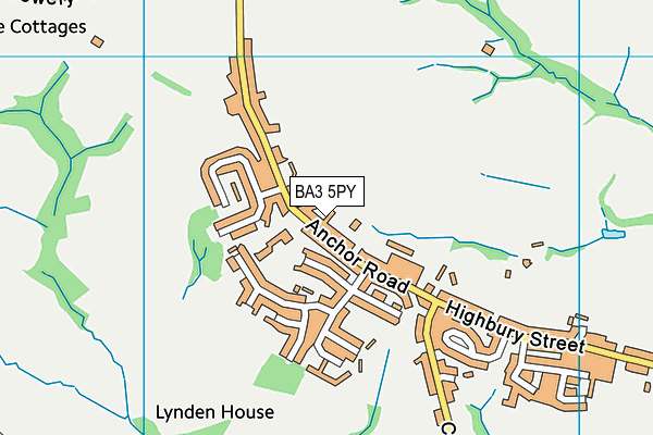 BA3 5PY map - OS VectorMap District (Ordnance Survey)