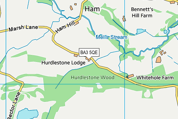 BA3 5QE map - OS VectorMap District (Ordnance Survey)