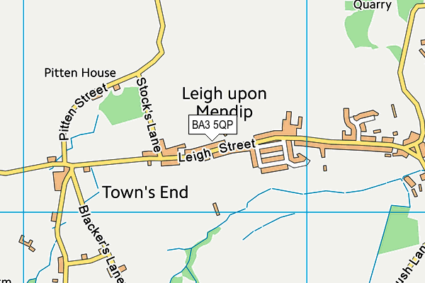 Leigh-on-mendip Recreation Field map (BA3 5QP) - OS VectorMap District (Ordnance Survey)