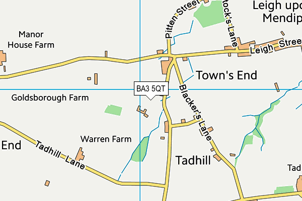 BA3 5QT map - OS VectorMap District (Ordnance Survey)