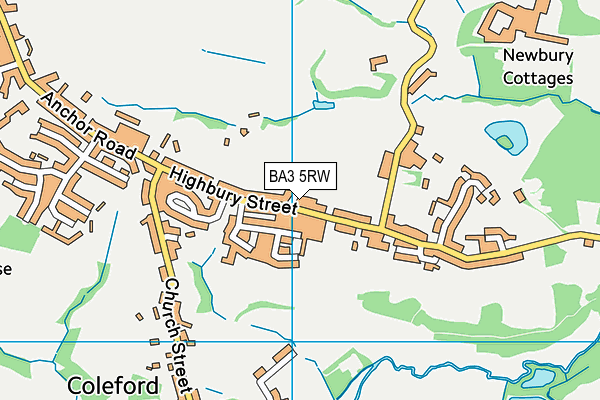 BA3 5RW map - OS VectorMap District (Ordnance Survey)