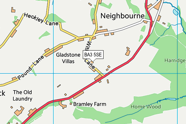 BA3 5SE map - OS VectorMap District (Ordnance Survey)