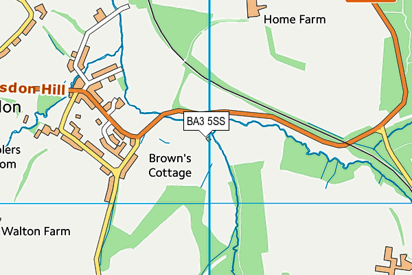 BA3 5SS map - OS VectorMap District (Ordnance Survey)