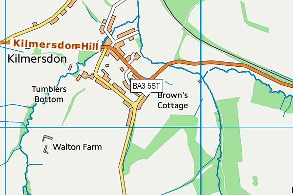 BA3 5ST map - OS VectorMap District (Ordnance Survey)