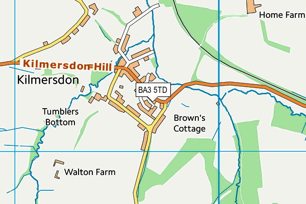 BA3 5TD map - OS VectorMap District (Ordnance Survey)