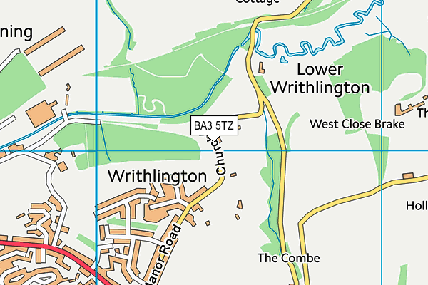 BA3 5TZ map - OS VectorMap District (Ordnance Survey)