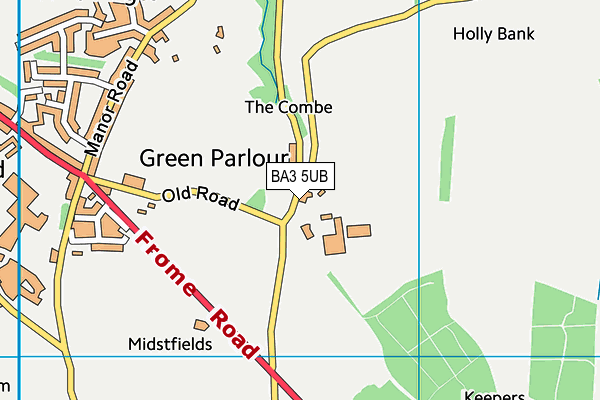 BA3 5UB map - OS VectorMap District (Ordnance Survey)