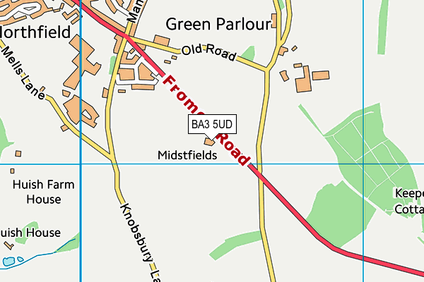 BA3 5UD map - OS VectorMap District (Ordnance Survey)