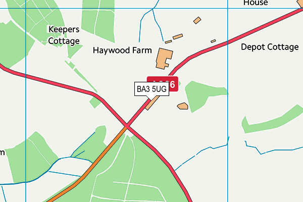 BA3 5UG map - OS VectorMap District (Ordnance Survey)