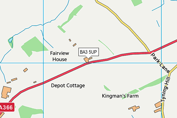 BA3 5UP map - OS VectorMap District (Ordnance Survey)