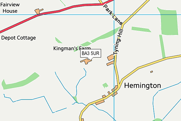 BA3 5UR map - OS VectorMap District (Ordnance Survey)