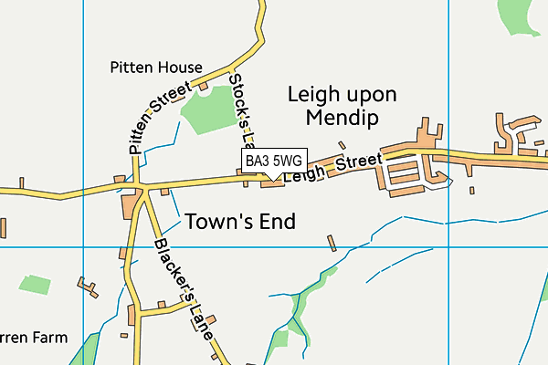 BA3 5WG map - OS VectorMap District (Ordnance Survey)