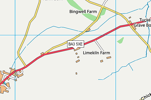 BA3 5XE map - OS VectorMap District (Ordnance Survey)