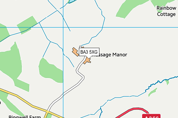 BA3 5XG map - OS VectorMap District (Ordnance Survey)