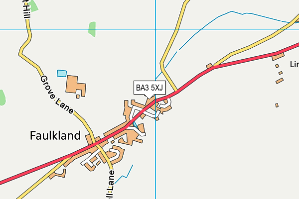 BA3 5XJ map - OS VectorMap District (Ordnance Survey)