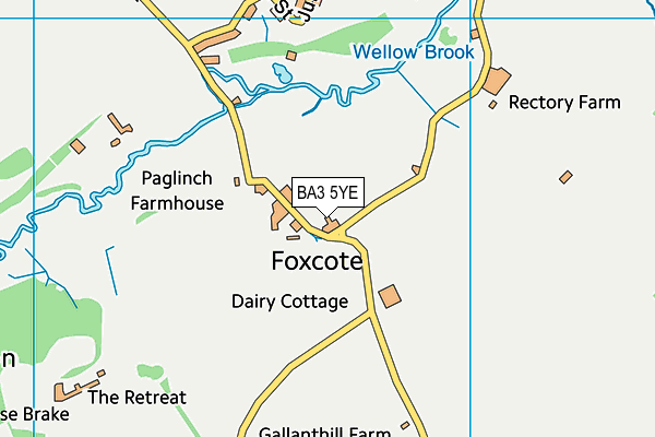 BA3 5YE map - OS VectorMap District (Ordnance Survey)