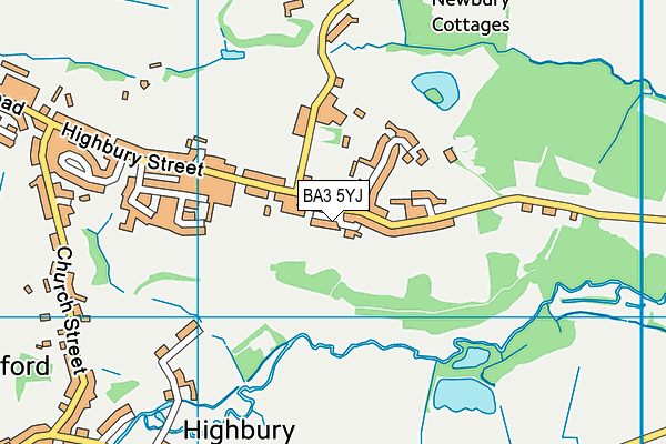 BA3 5YJ map - OS VectorMap District (Ordnance Survey)